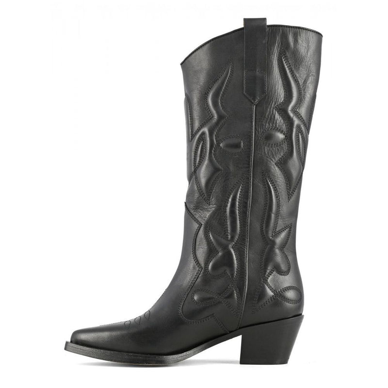 Black Leather Boot