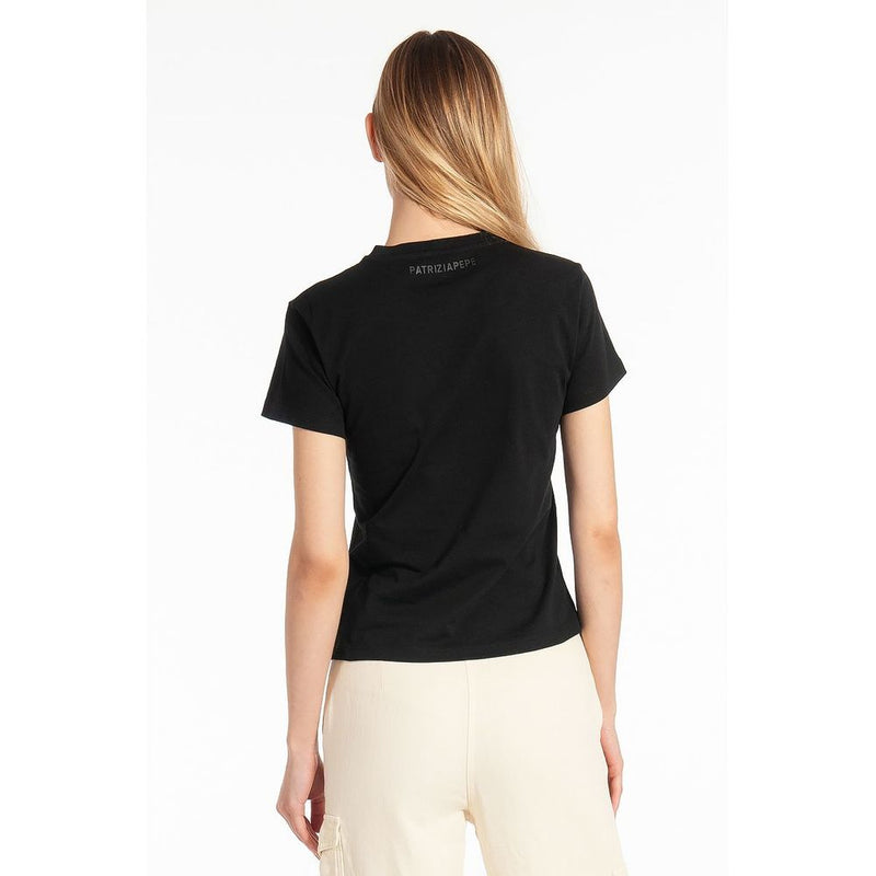 Black Cotton Tops & T-Shirt