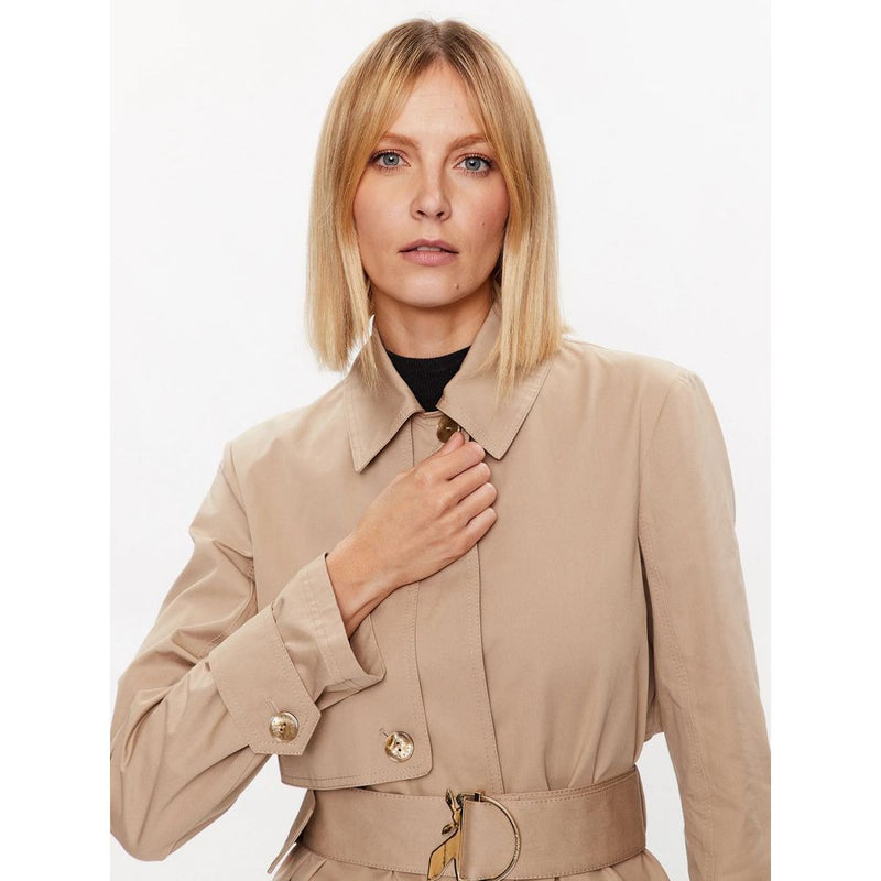 Beige Cotton Jackets & Coat