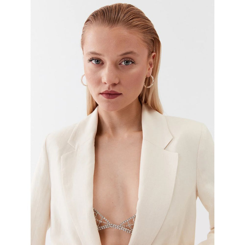 White Viscose Suits & Blazer