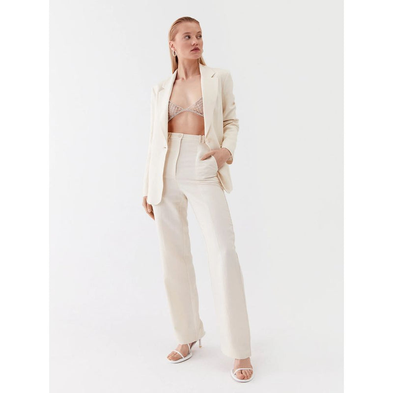 White Viscose Suits & Blazer