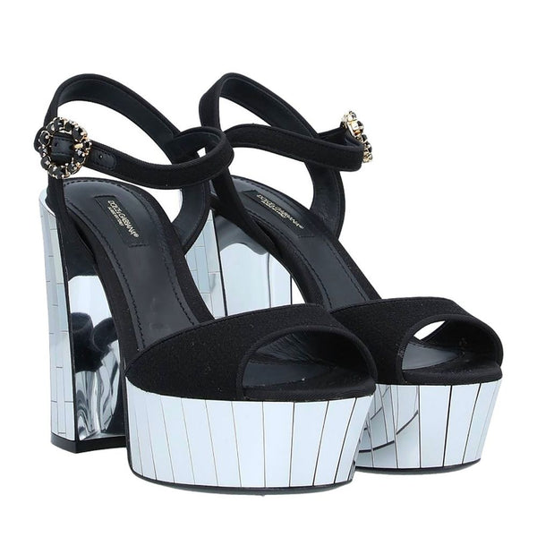 Black Silk Sandal