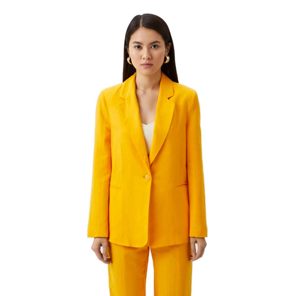 Orange Viscose Suits & Blazer