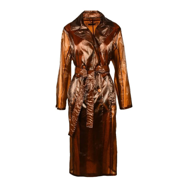 Brown Polyester Jackets & Coat