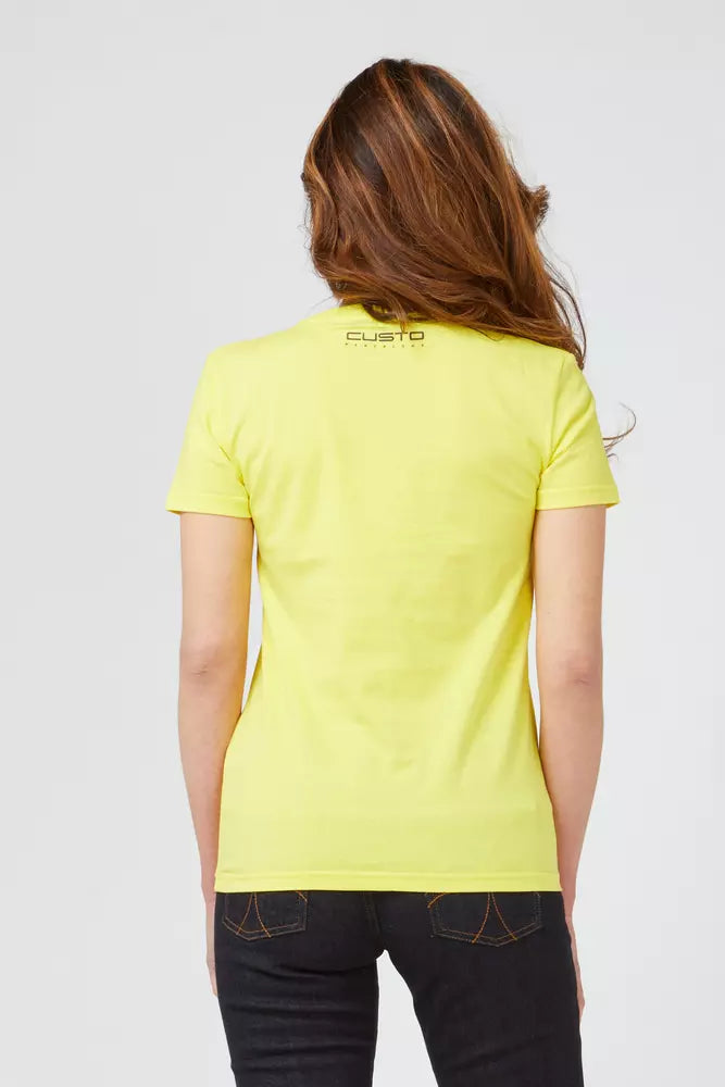 Yellow Cotton Tops & T-Shirt