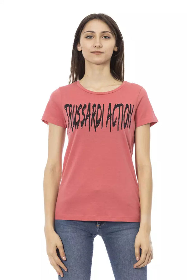 Pink Cotton Tops & T-Shirt