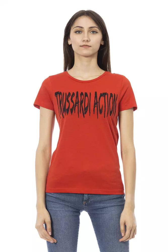 Red Cotton Tops & T-Shirt