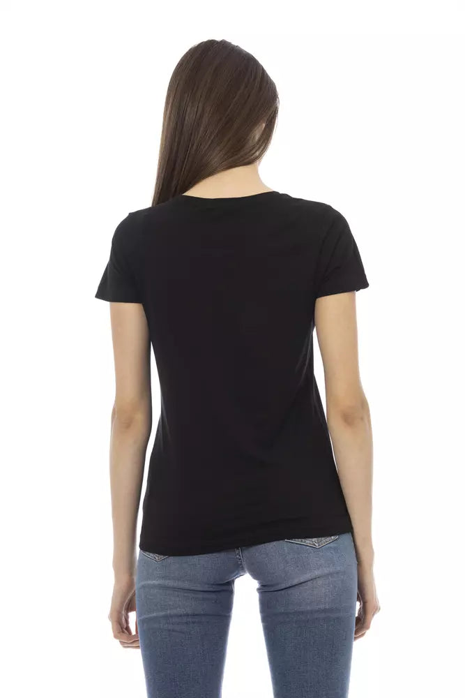 Black Cotton Tops & T-Shirt