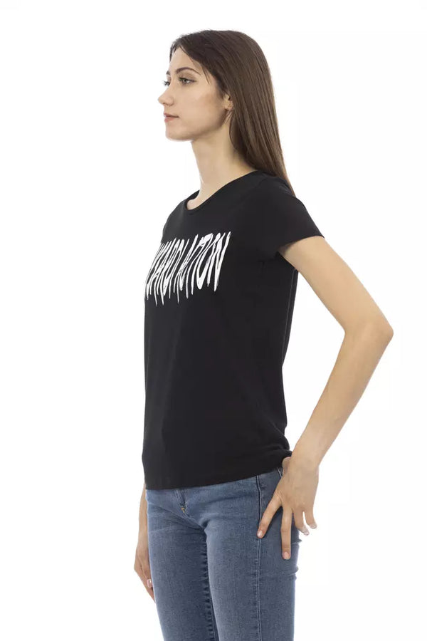 Black Cotton Tops & T-Shirt