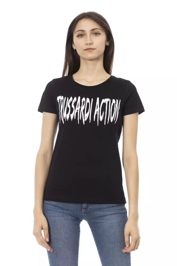 Black Cotton Tops & T-Shirt