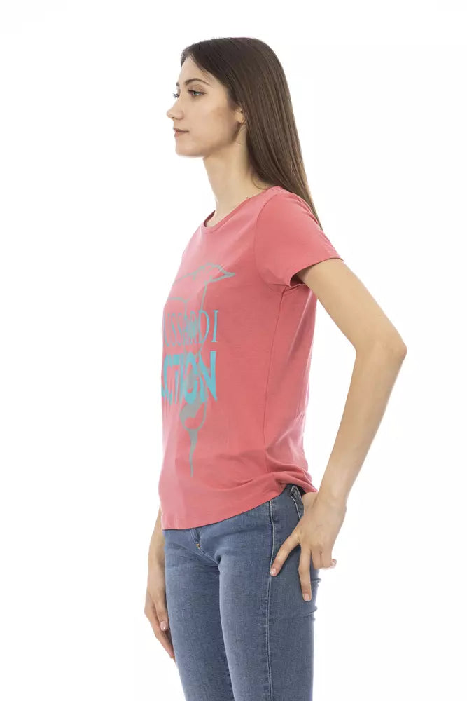 Pink Cotton Tops & T-Shirt