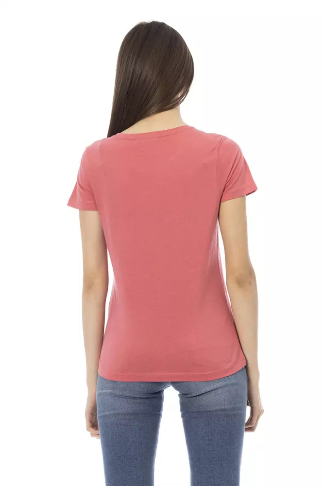 Pink Cotton Tops & T-Shirt