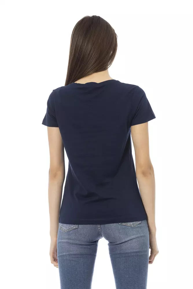 Blue Cotton Tops & T-Shirt