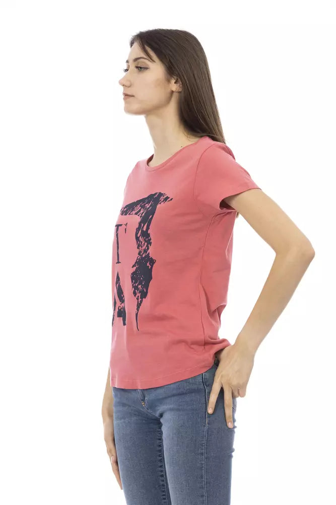 Pink Cotton Tops & T-Shirt