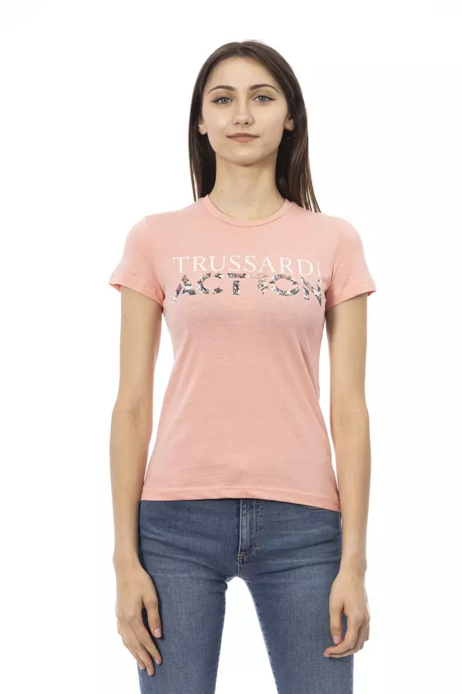 Pink Cotton Tops & T-Shirt