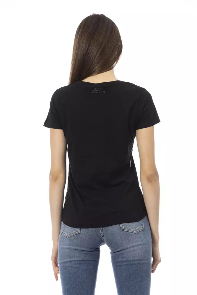 Black Cotton Tops & T-Shirt