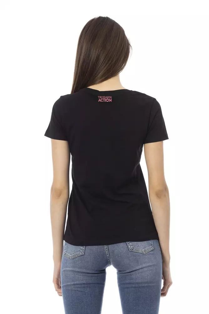 Black Cotton Tops & T-Shirt