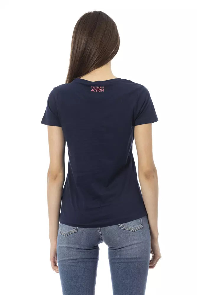 Blue Cotton Tops & T-Shirt