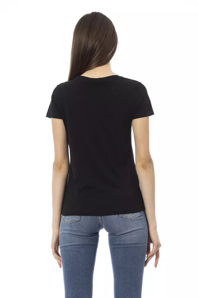 Black Cotton Tops & T-Shirt