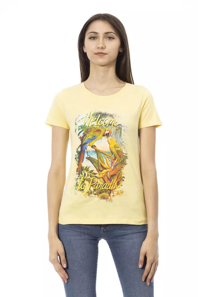 Yellow Cotton Tops & T-Shirt