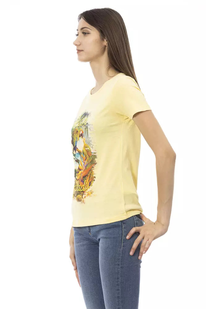 Yellow Cotton Tops & T-Shirt