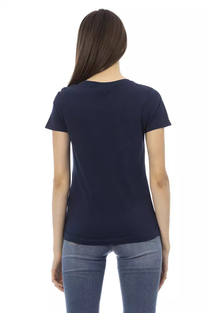 Blue Cotton Tops & T-Shirt