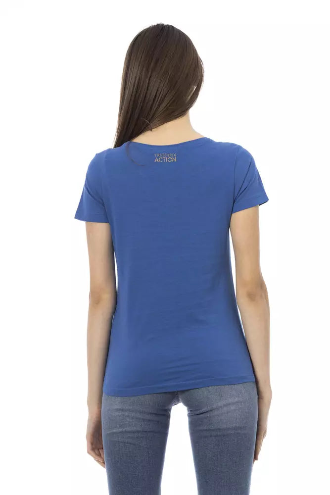 Blue Cotton Tops & T-Shirt