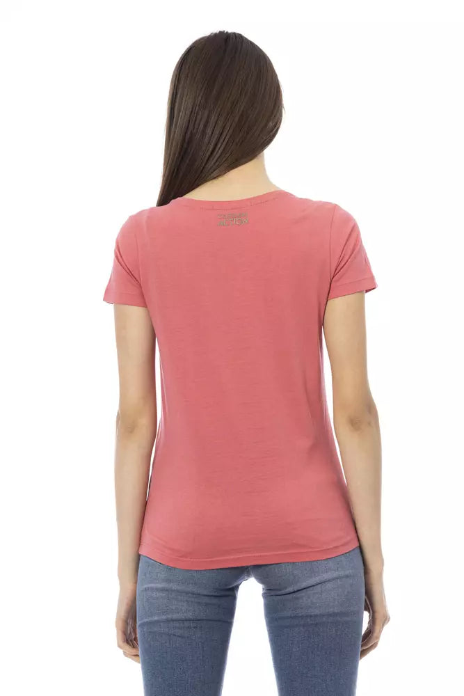 Pink Cotton Tops & T-Shirt