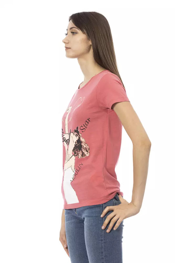 Pink Cotton Tops & T-Shirt