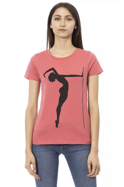 Pink Cotton Tops & T-Shirt