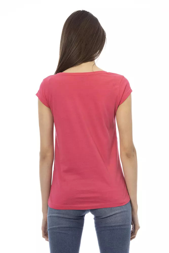 Pink Cotton Tops & T-Shirt