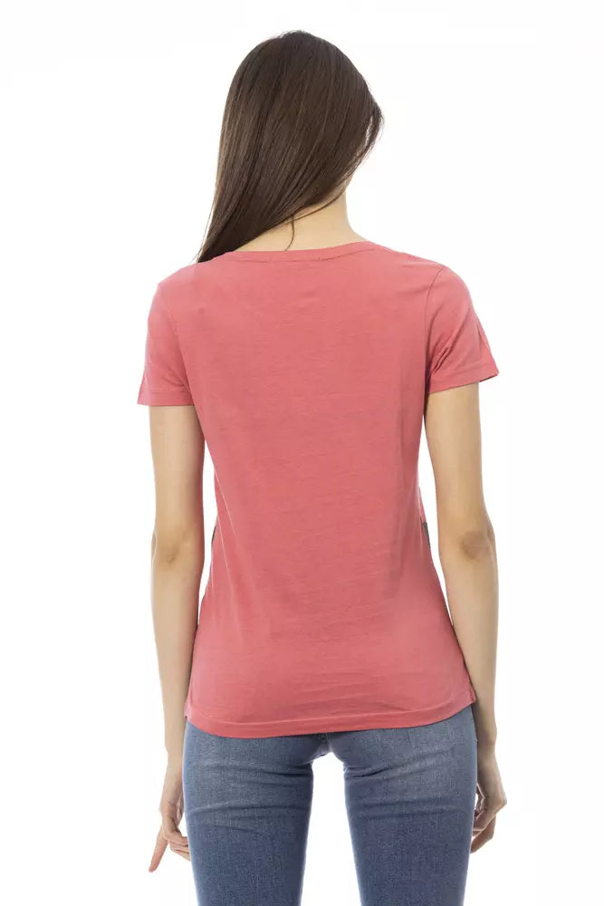 Pink Cotton Tops & T-Shirt