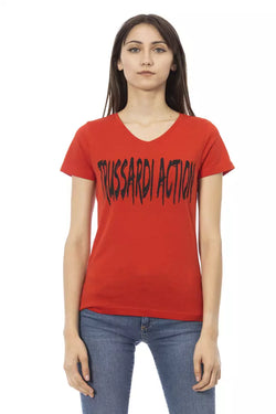 Red Cotton Tops & T-Shirt