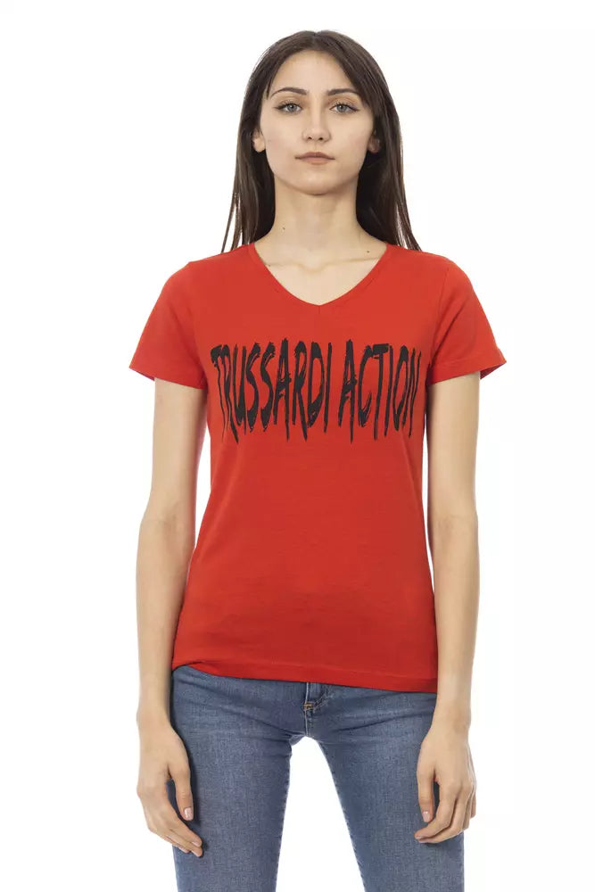 Red Cotton Tops & T-Shirt