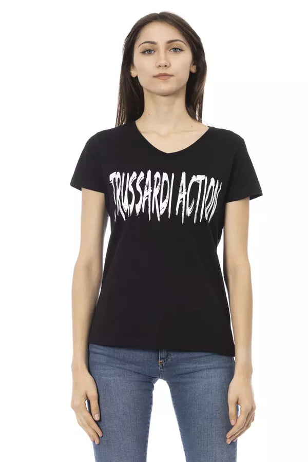 Black Cotton Tops & T-Shirt