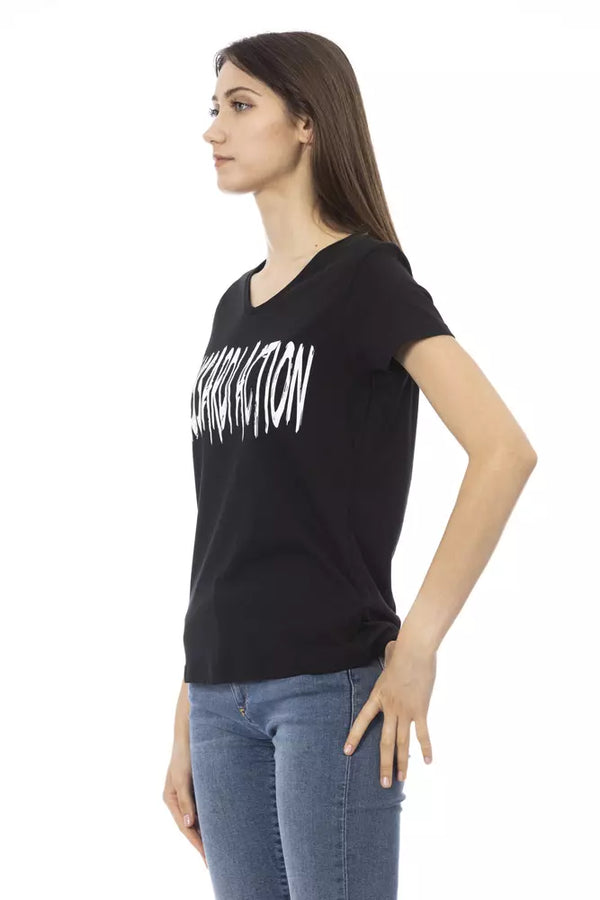 Black Cotton Tops & T-Shirt