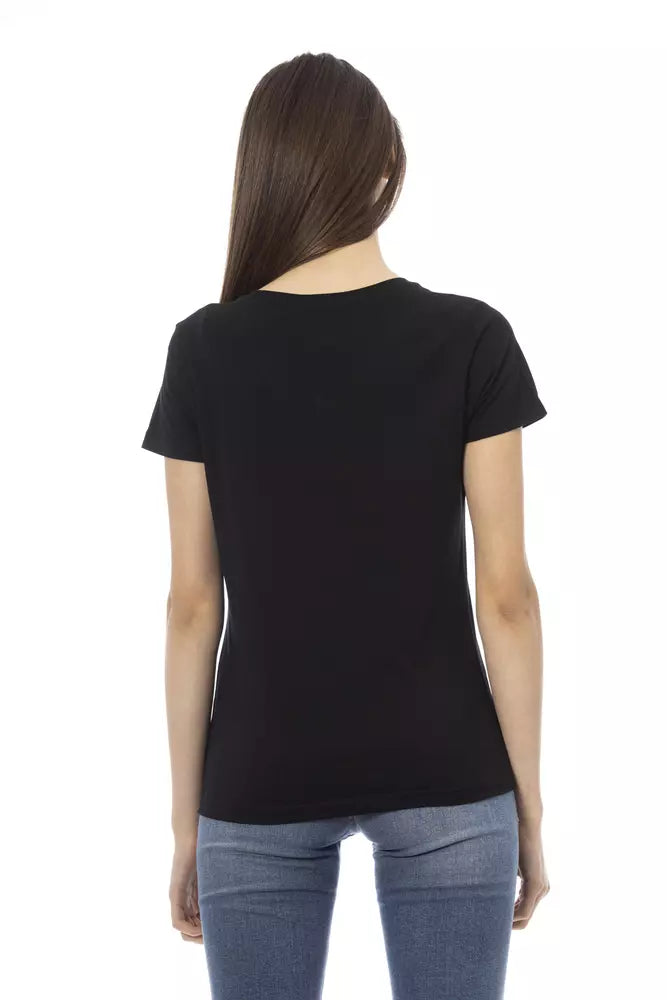 Black Cotton Tops & T-Shirt