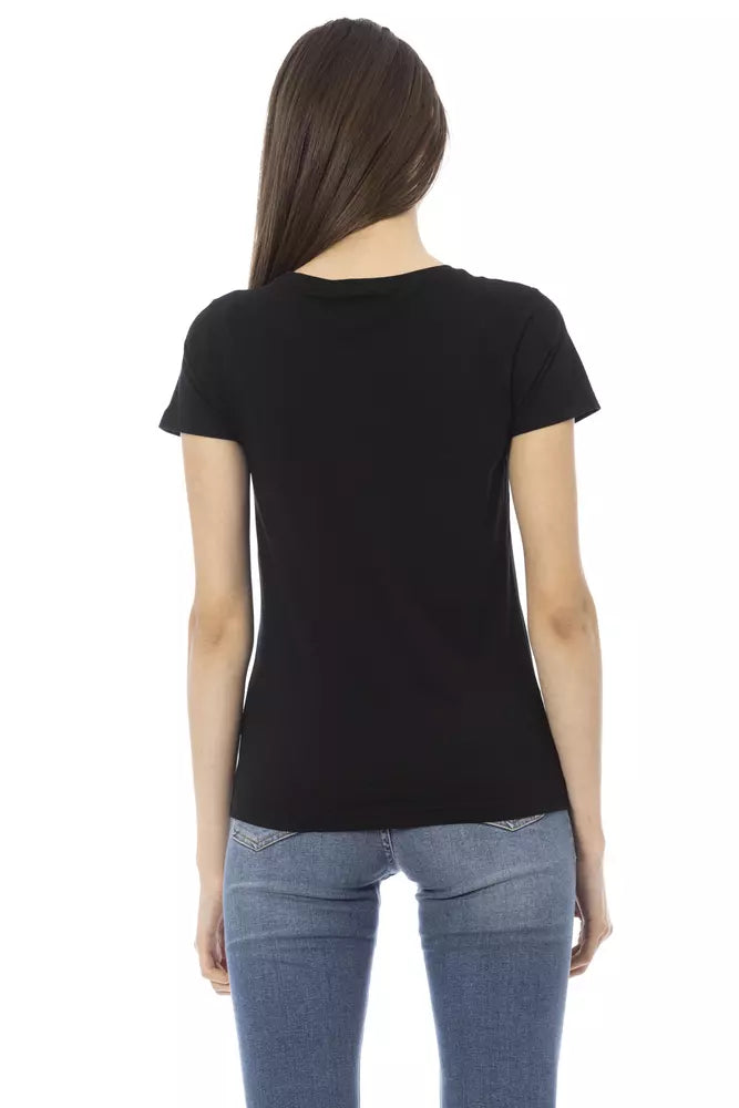 Black Cotton Tops & T-Shirt