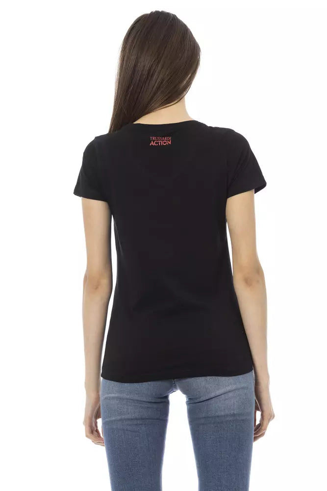 Black Cotton Tops & T-Shirt