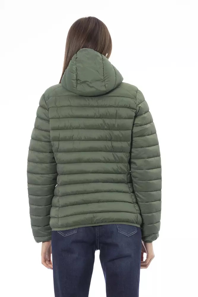 Green Nylon Jackets & Coat