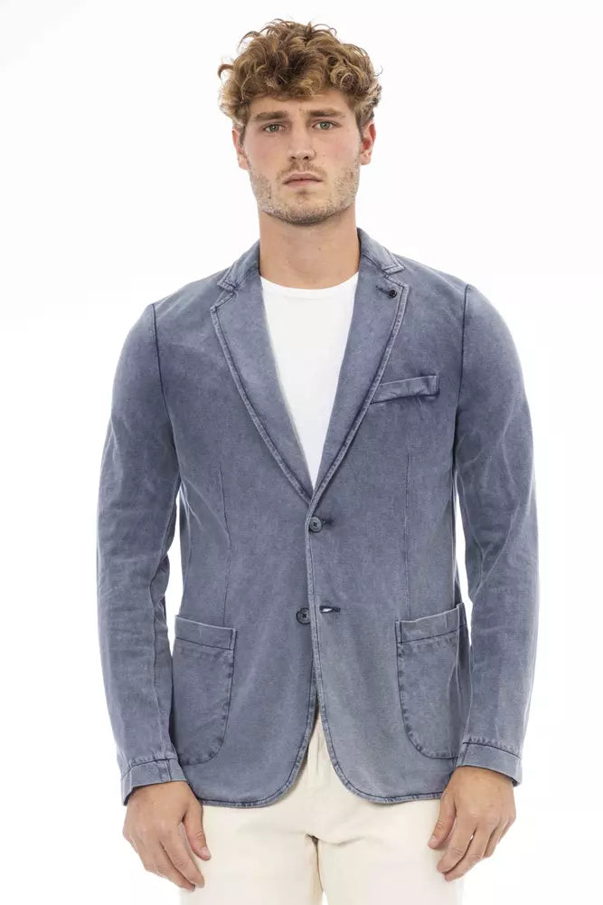 Blue Cotton Blazer