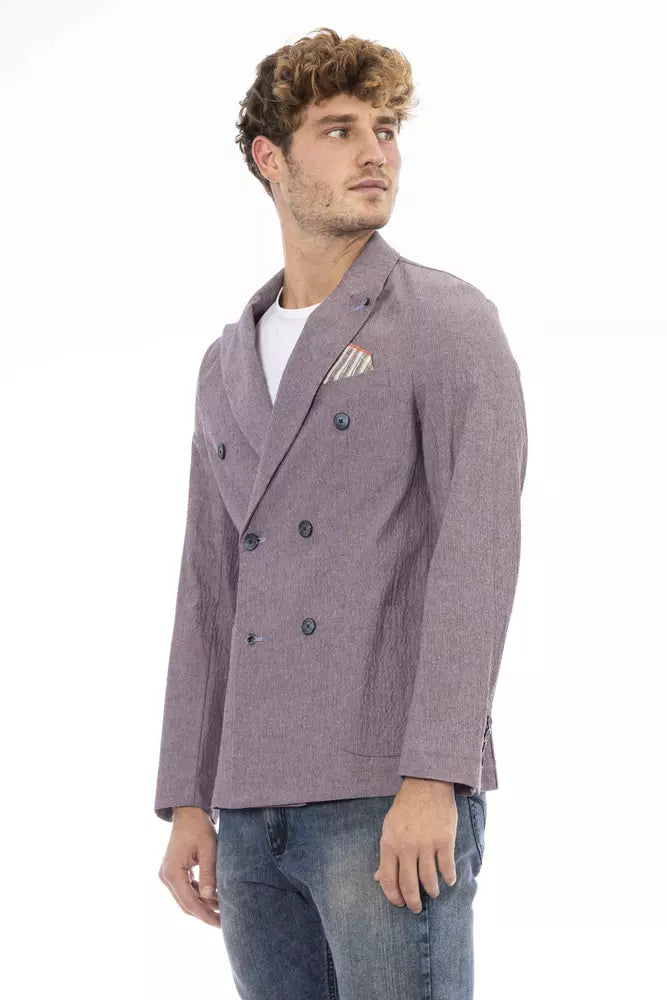 Purple Cotton Blazer