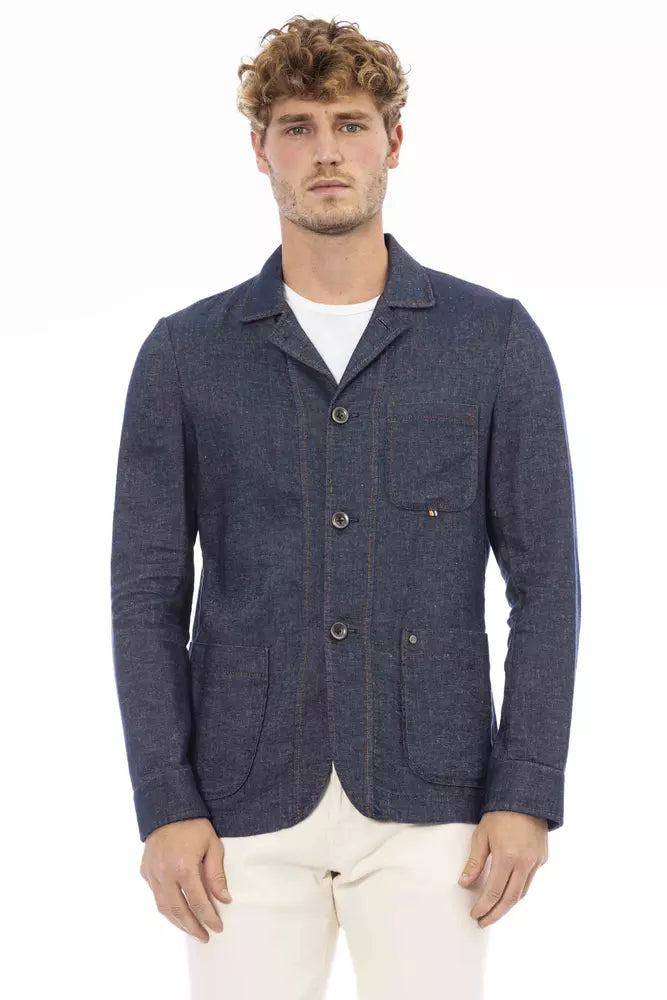 Blue Linen Blazer