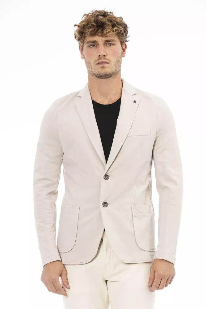 Beige Cotton Blazer