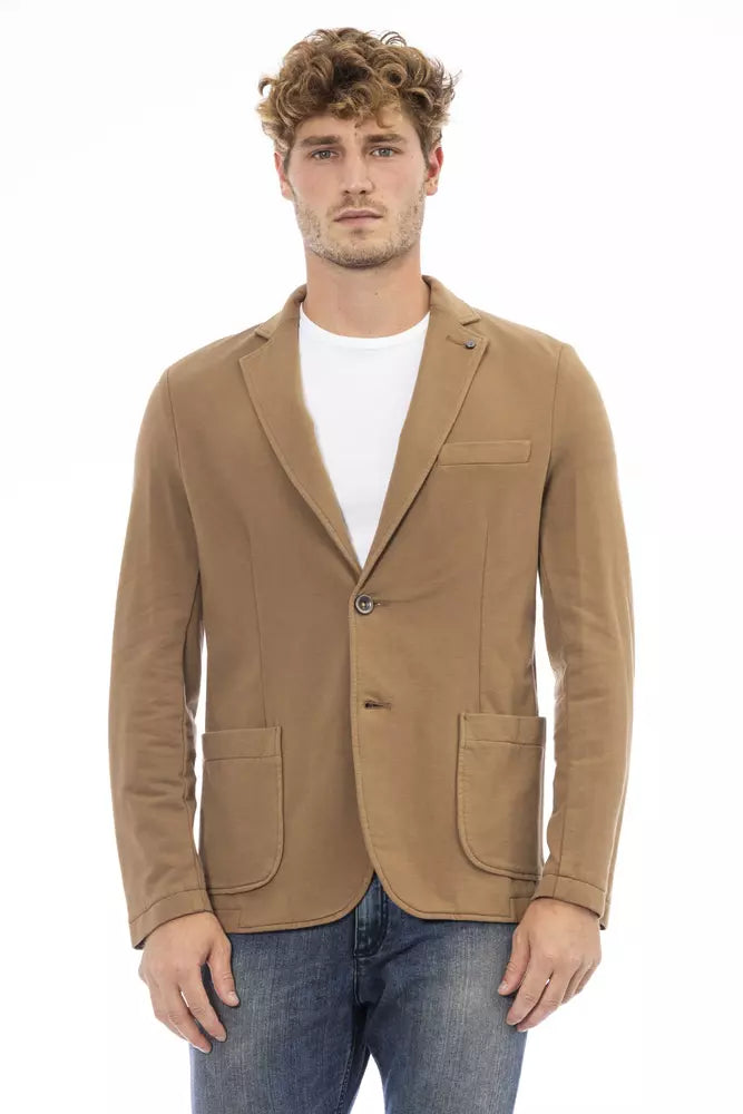 Brown Cotton Blazer