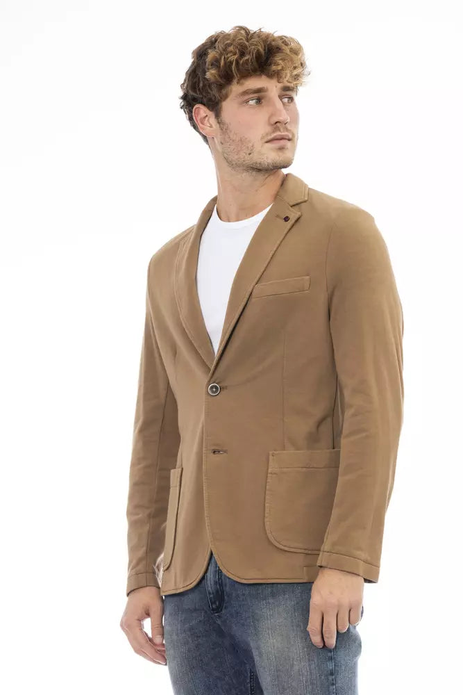 Brown Cotton Blazer