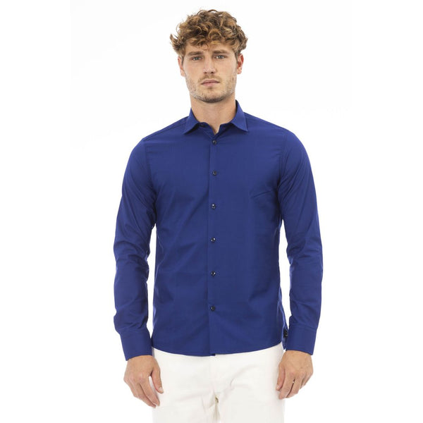 Blue Polyester Shirt