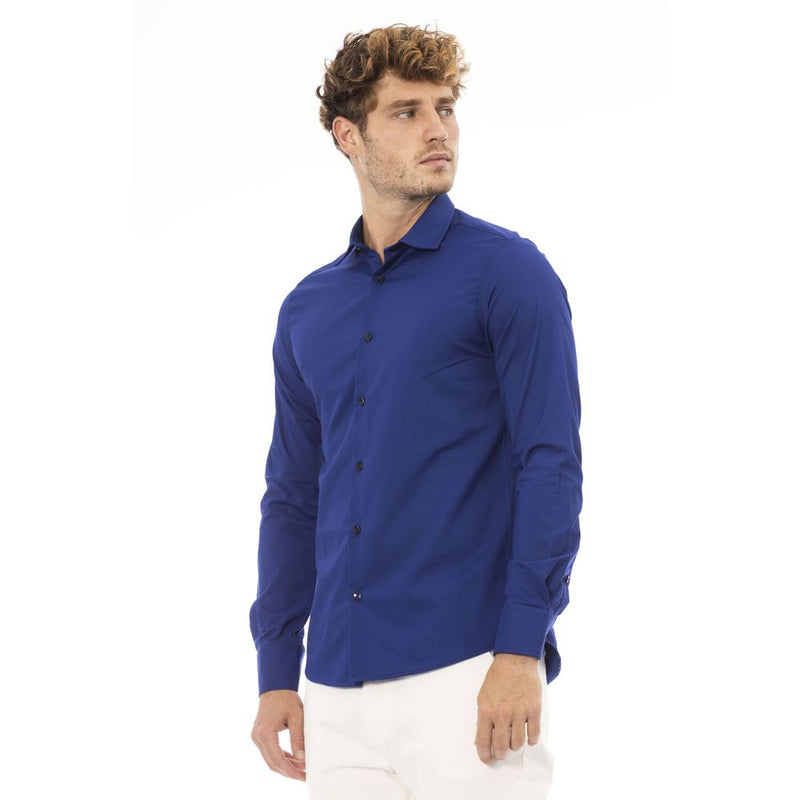 Blue Polyester Shirt