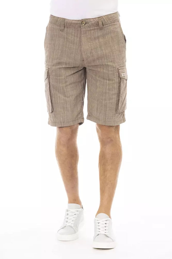 Brown Cotton Short