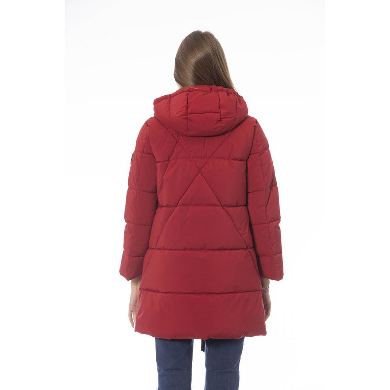 Red Polyester Jackets & Coat